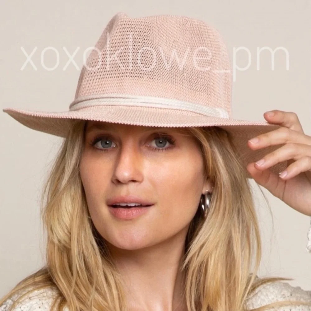 POL Light Pink Woven Panama Hat - Picture 3 of 12